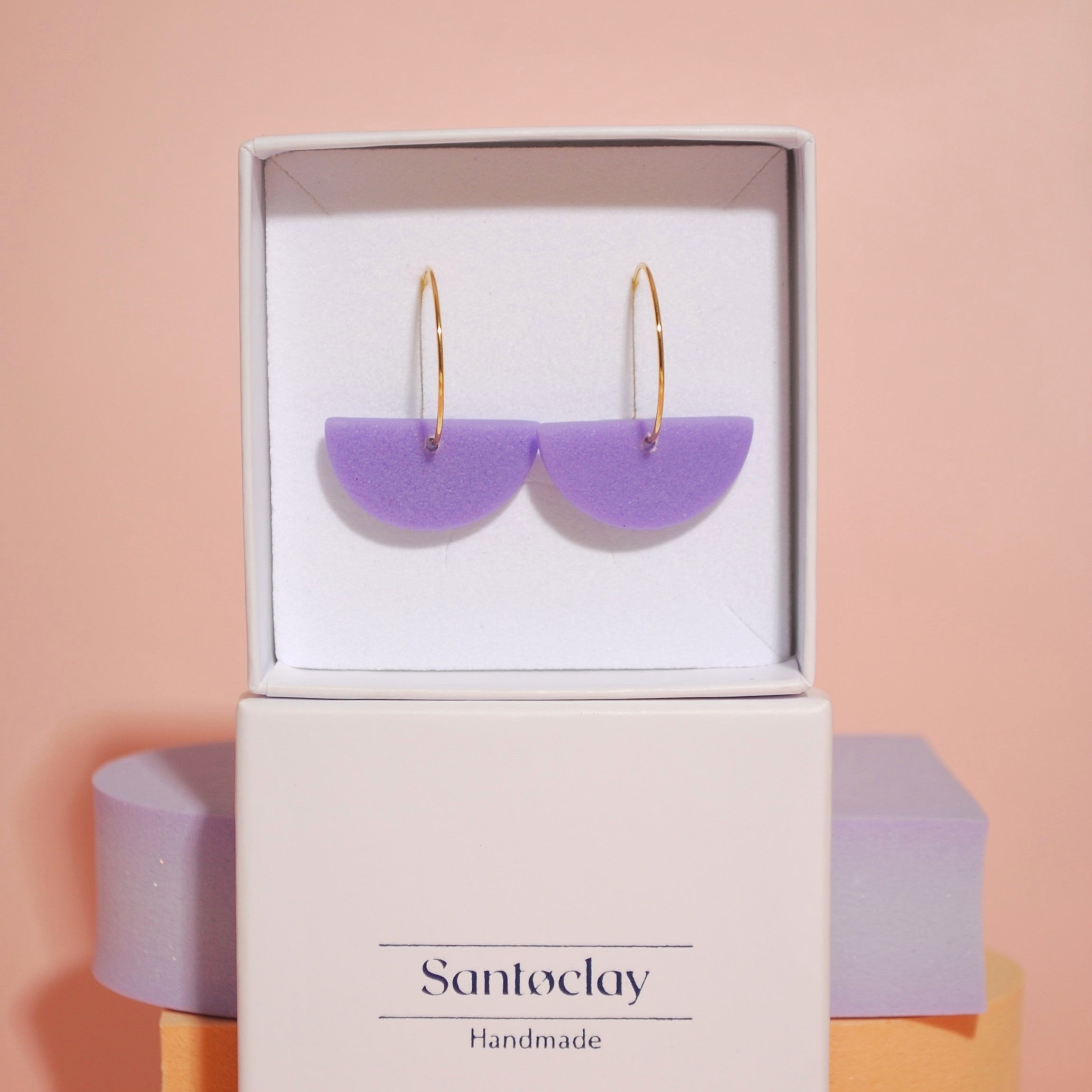 Leichte Polymer Clay Creolen – perfekt für empfindliche Haut- Verpackung-Santoclay