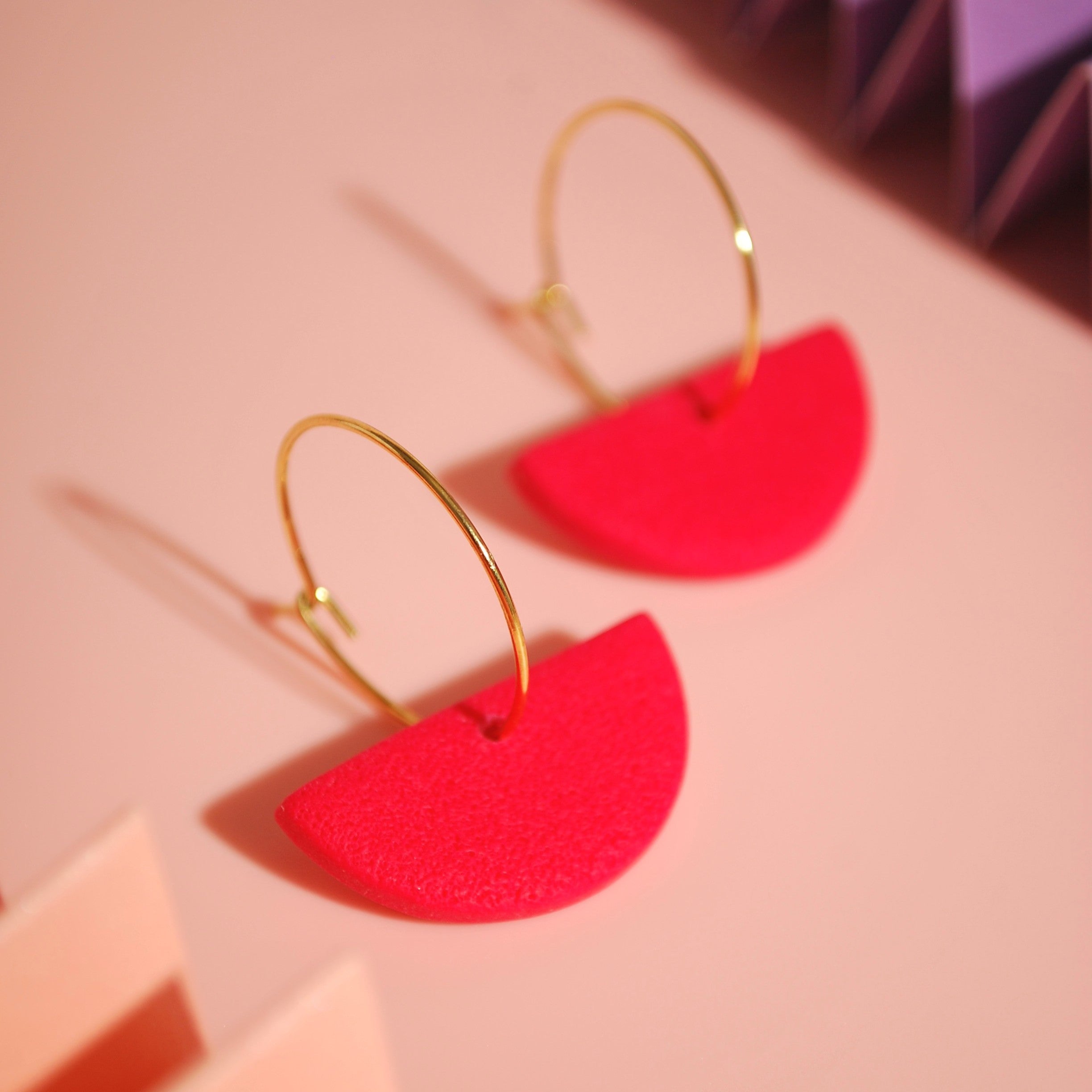 Leichte Polymer Clay Creolen – perfekt für empfindliche Hau