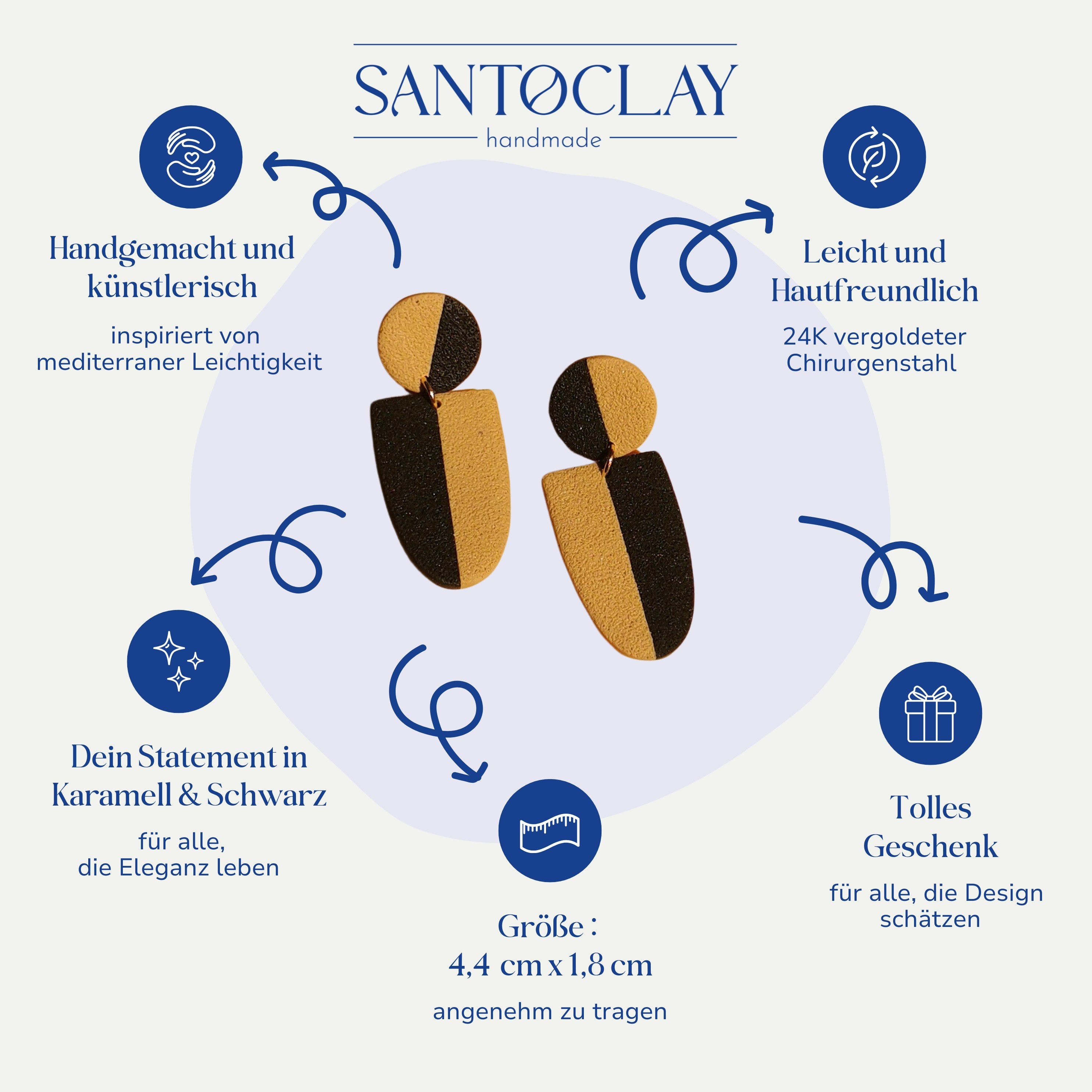 Vorteile der Statement Ohrringe Valencia von Santoclay im Überblick