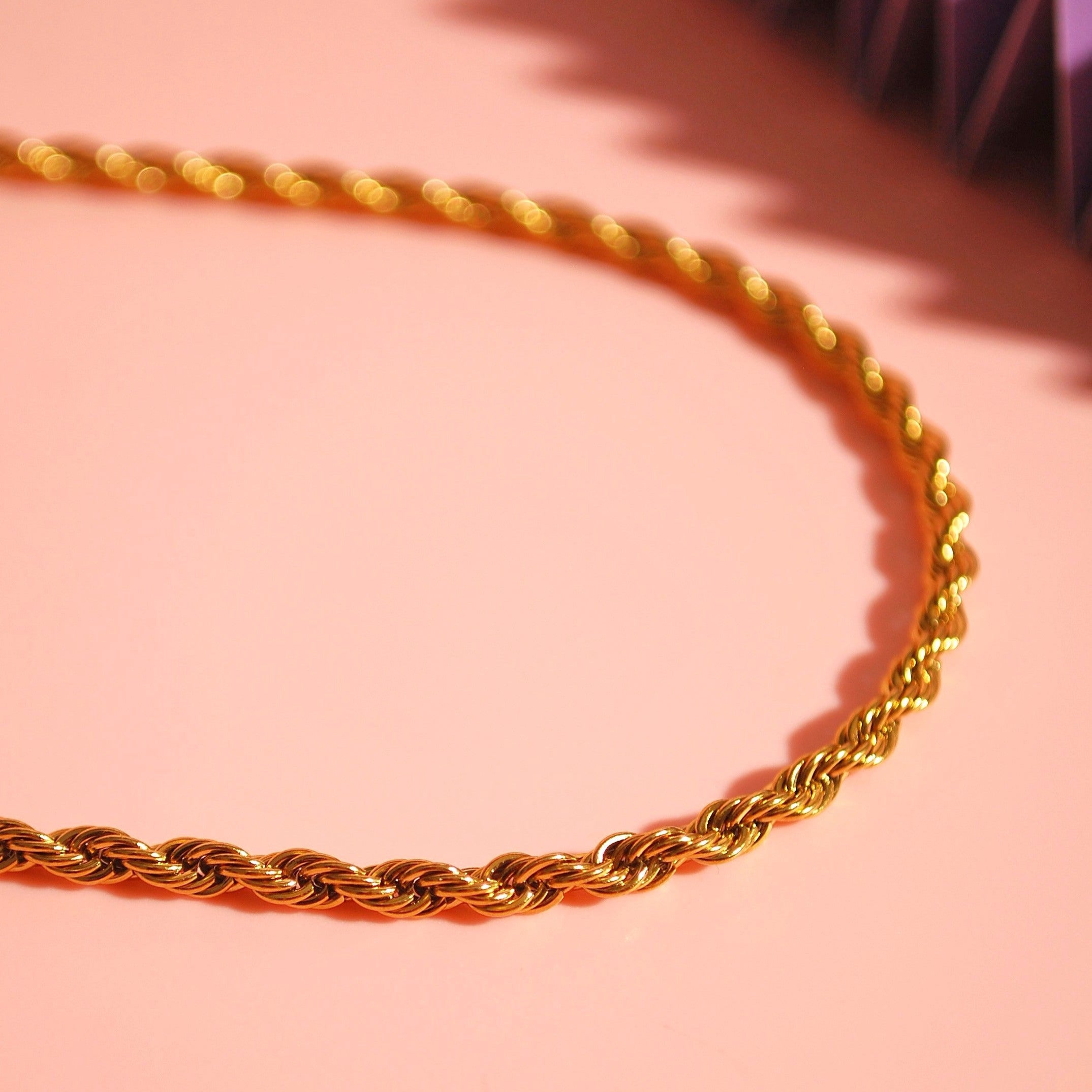 Vergoldete Seilkette aus Edelstahl – Basic Kollektion von Santoclay