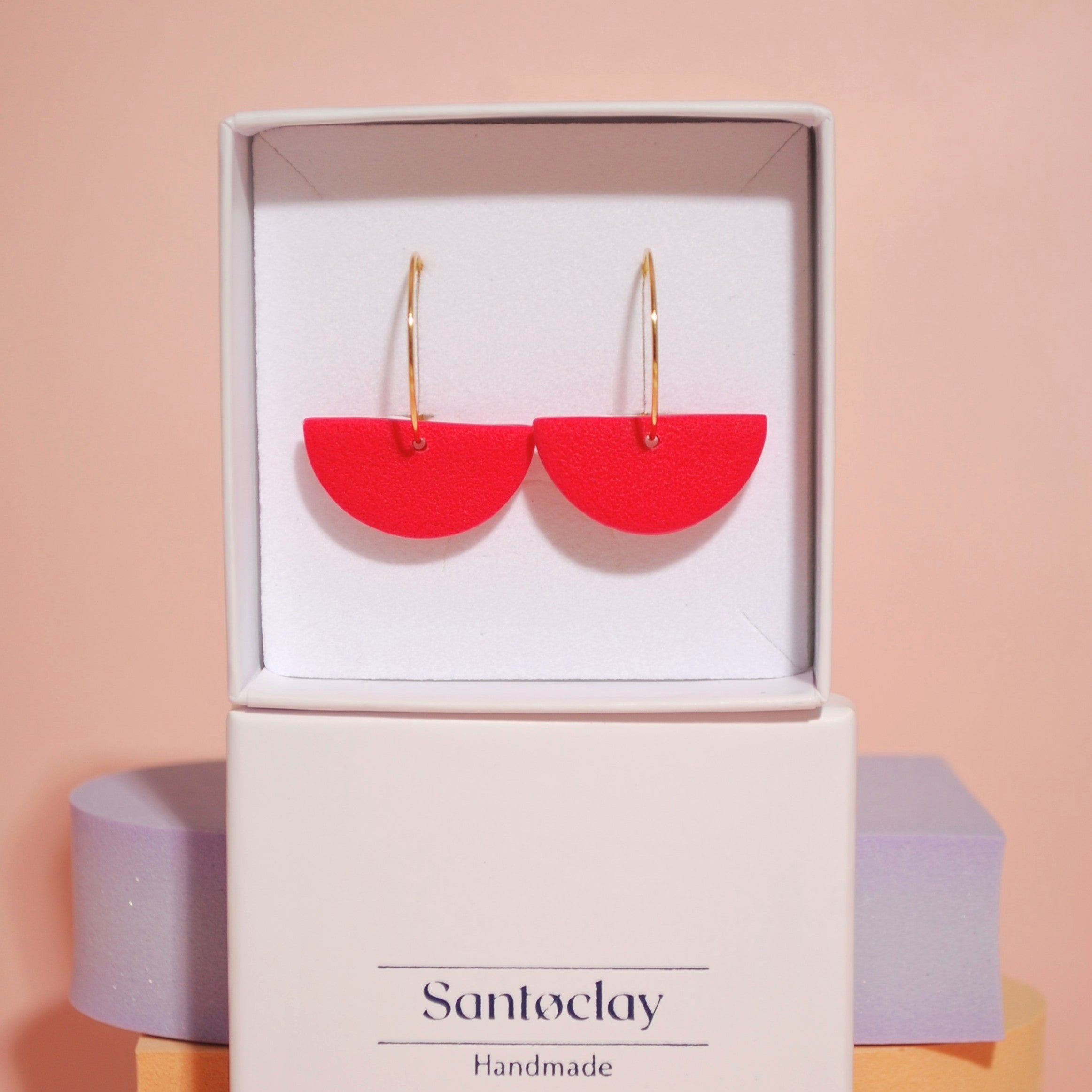 Leichte Polymer Clay Creolen – perfekt für empfindliche Haut-Verpackung