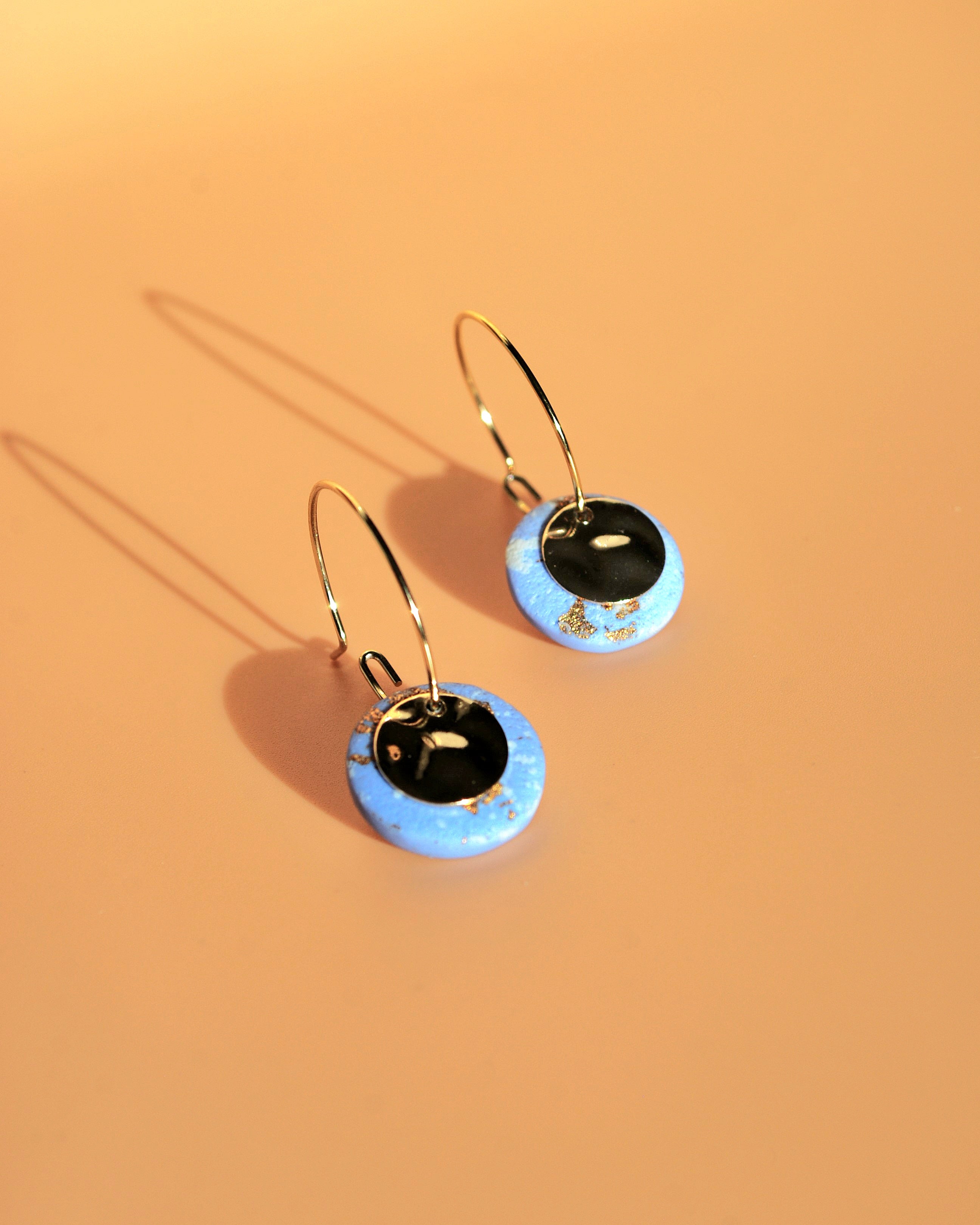 Creolen aus Edelstahl mit 18K Vergoldung – handgemacht