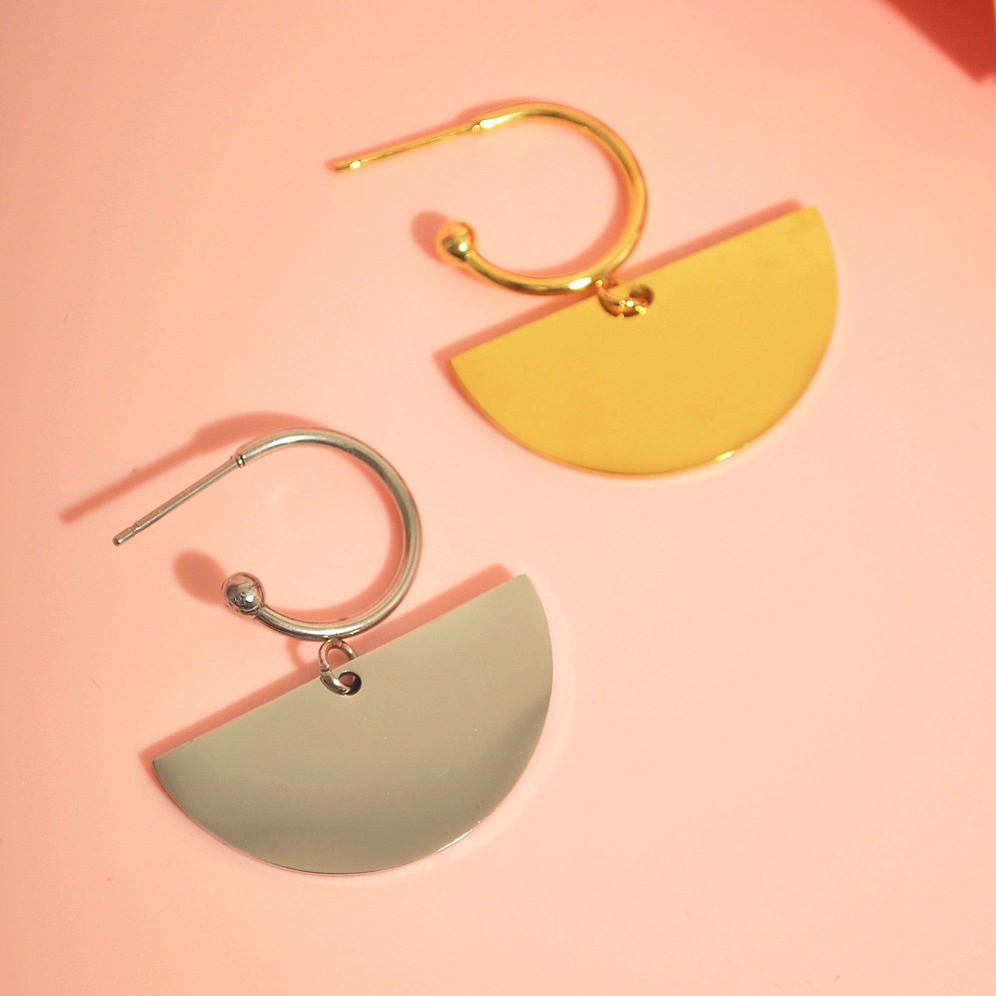 Milano Statement Edelstahl-Creolen in Silber oder Gold