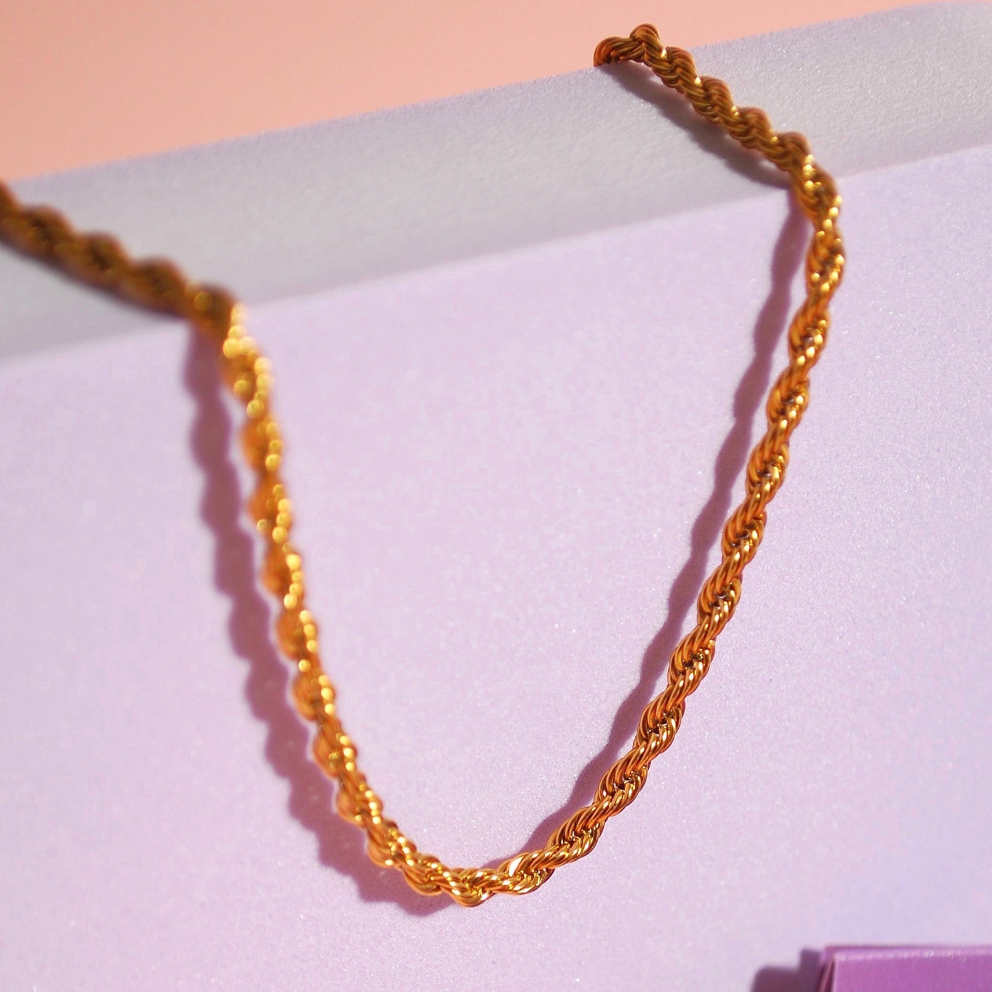 Goldene Rope Chain mit 18K Vergoldung – modern & elegant