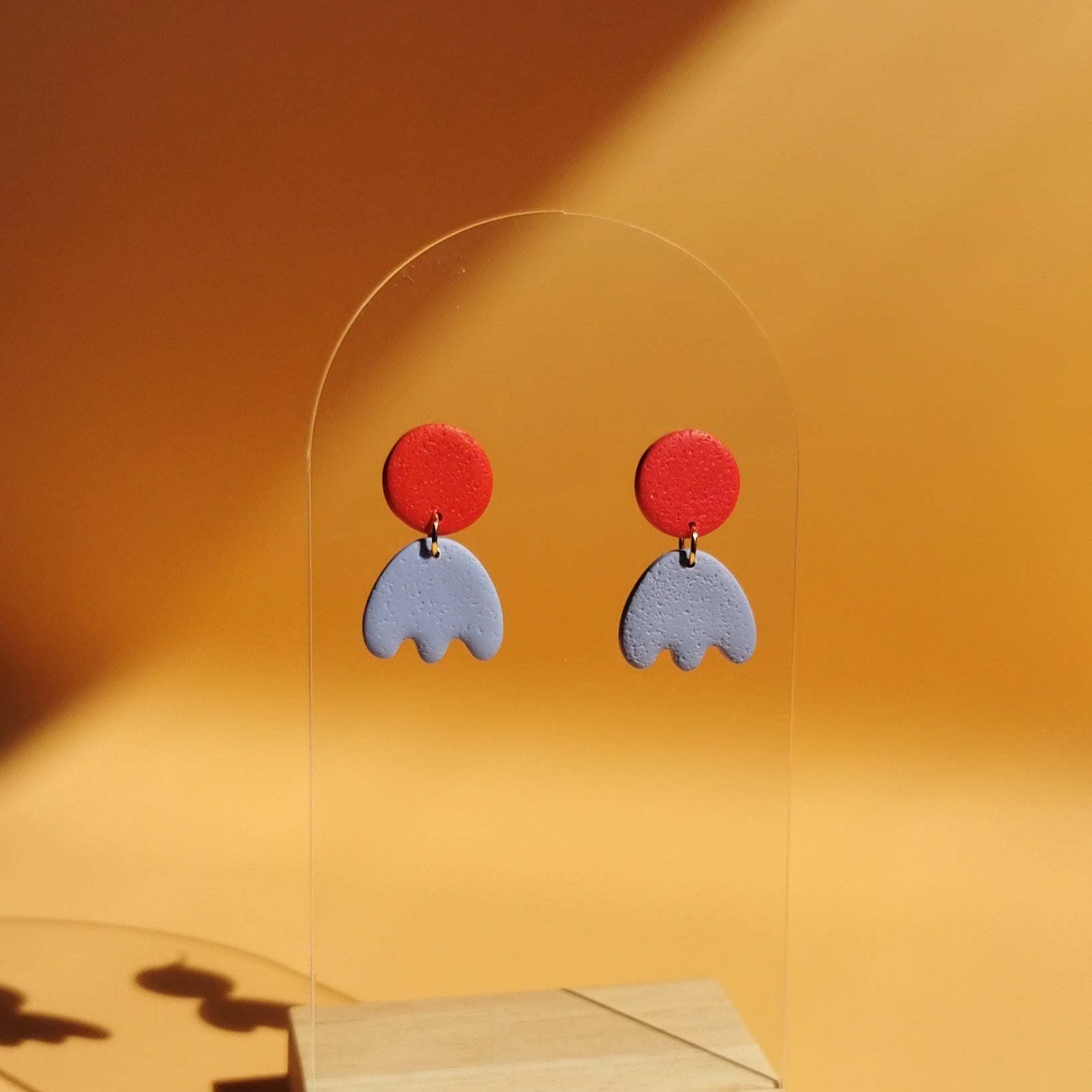 Handgemachte bunte Ohrringe aus Polymer Clay