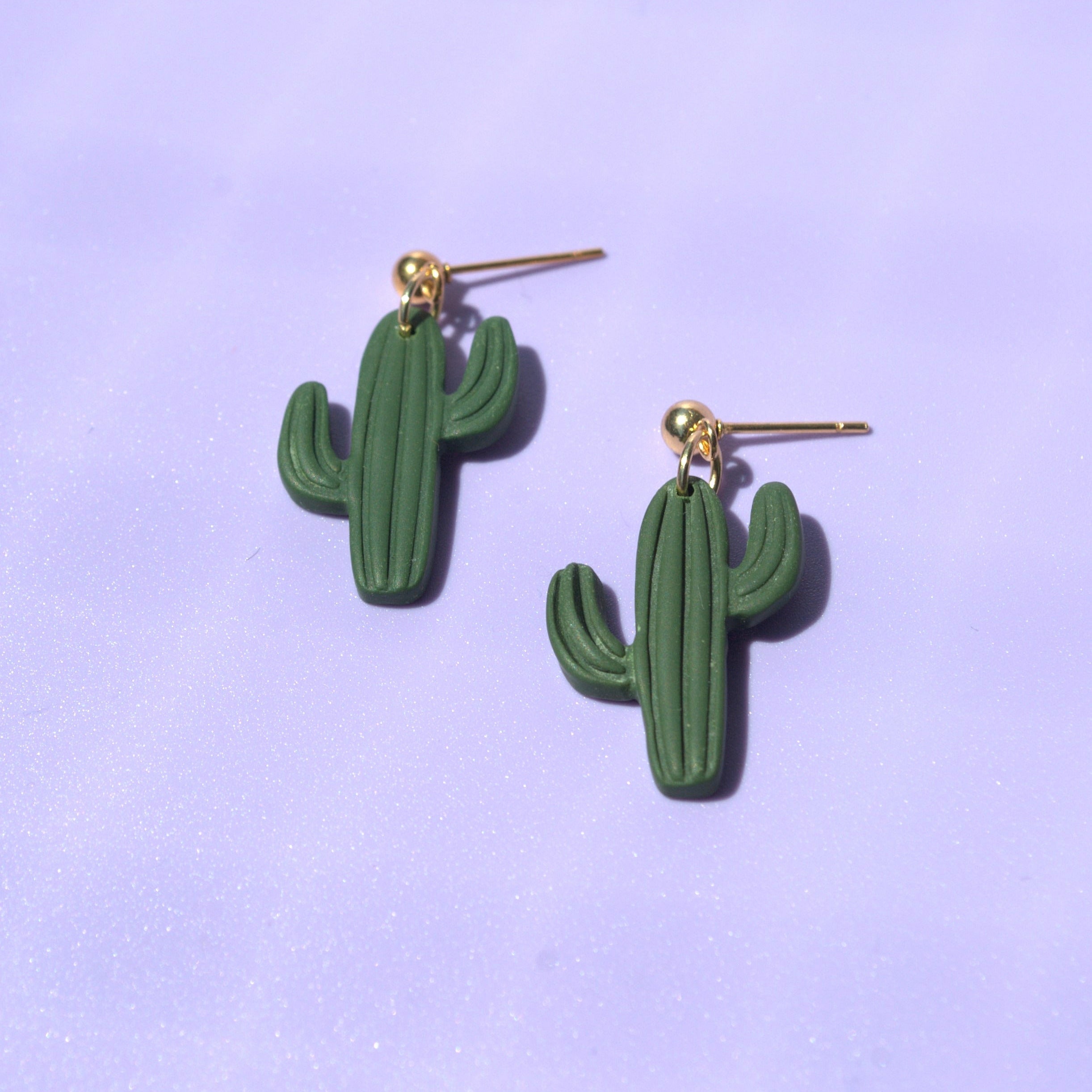 Kaktus-Ohrringe aus Edelstahl – handgefertigt & leicht