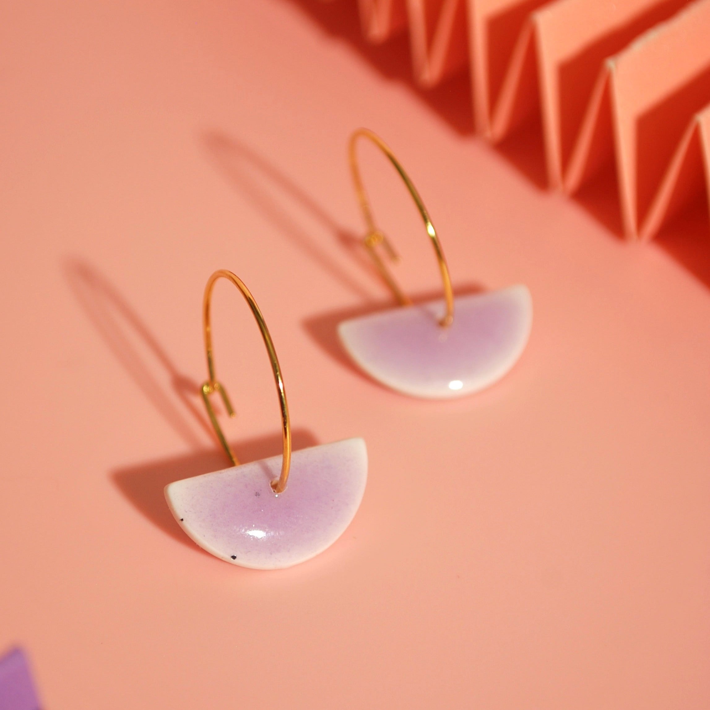 Leichte Statement-Creolen mit 18K vergoldetem Edelstahl