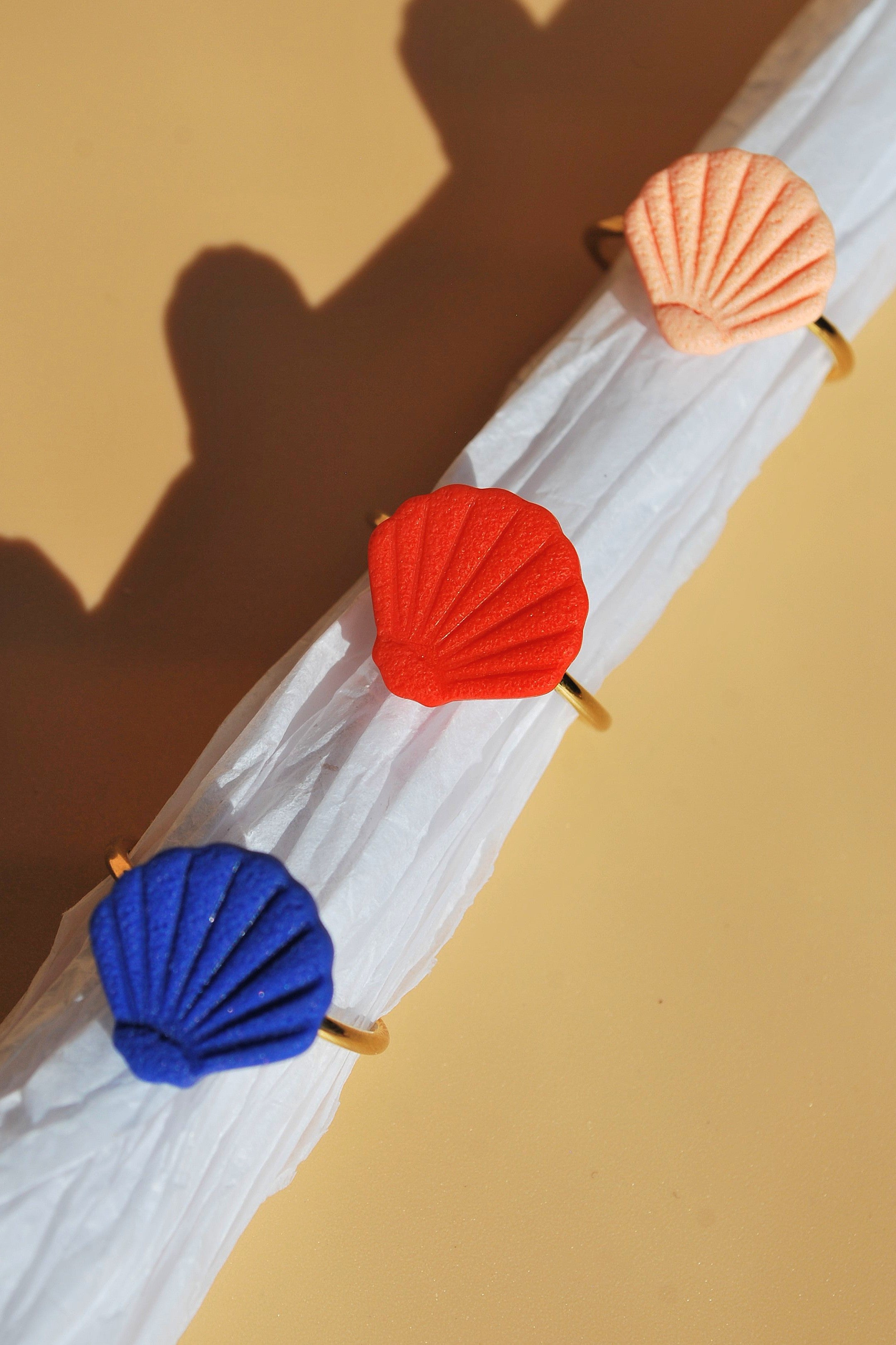 Mare – verstellbarer Ring mit Muschel aus Edelstahl