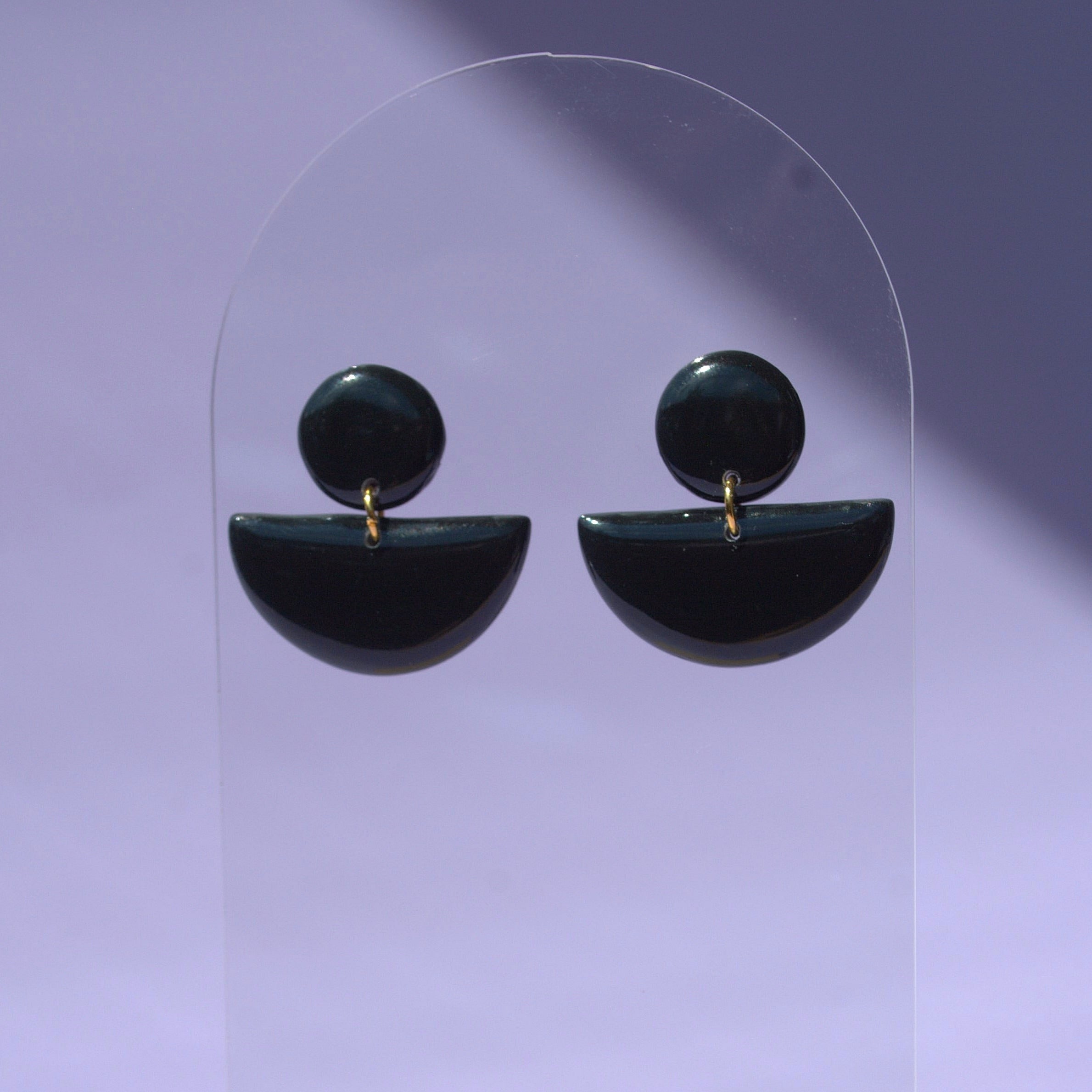 Vergoldete Retro-Ohrringe für empfindliche Haut – Santoclay