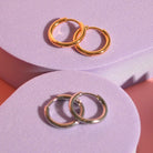 Basic Creolen aus Edelstahl – silberfarben & 24K vergoldet