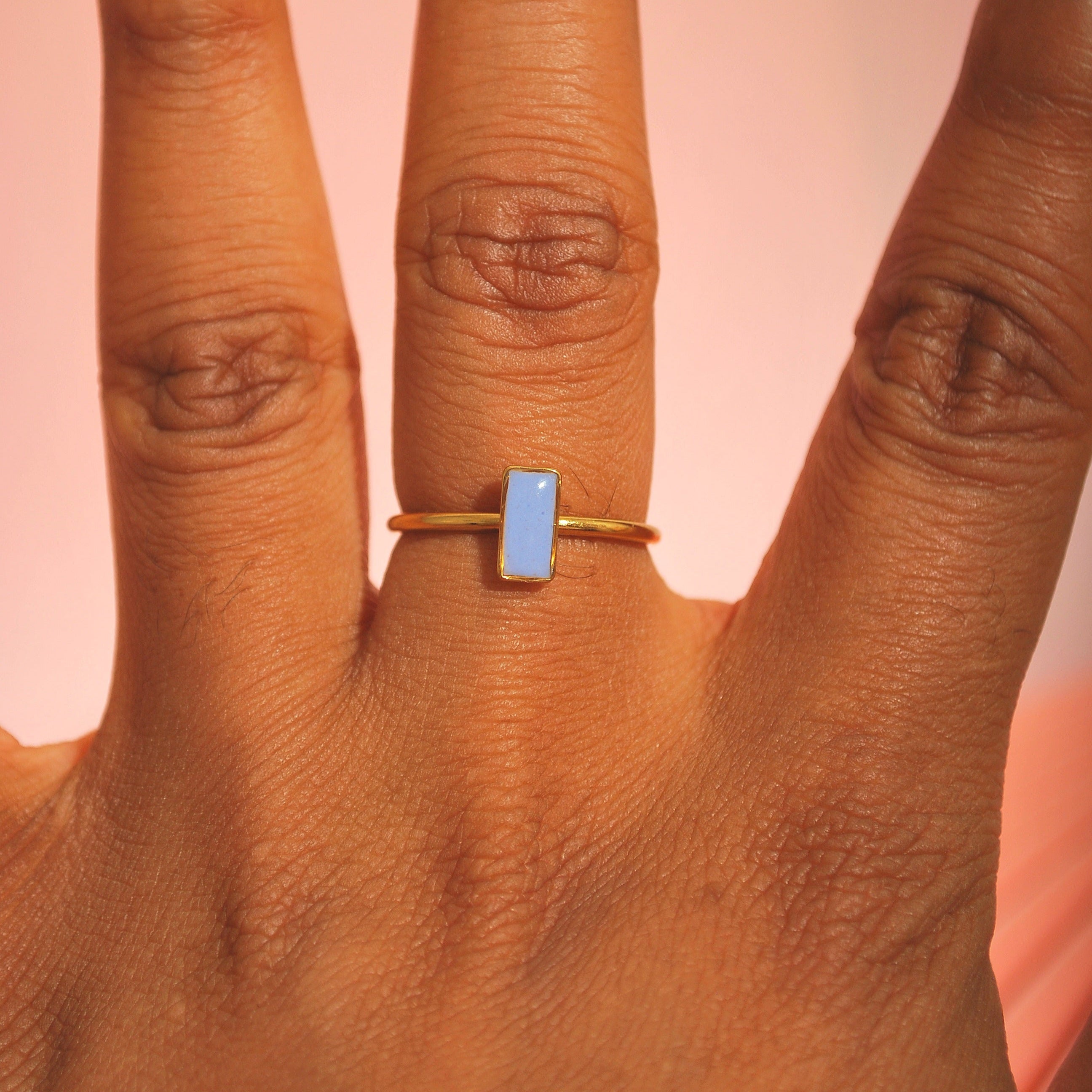 Detailaufnahme Ring Lavendel von vorne