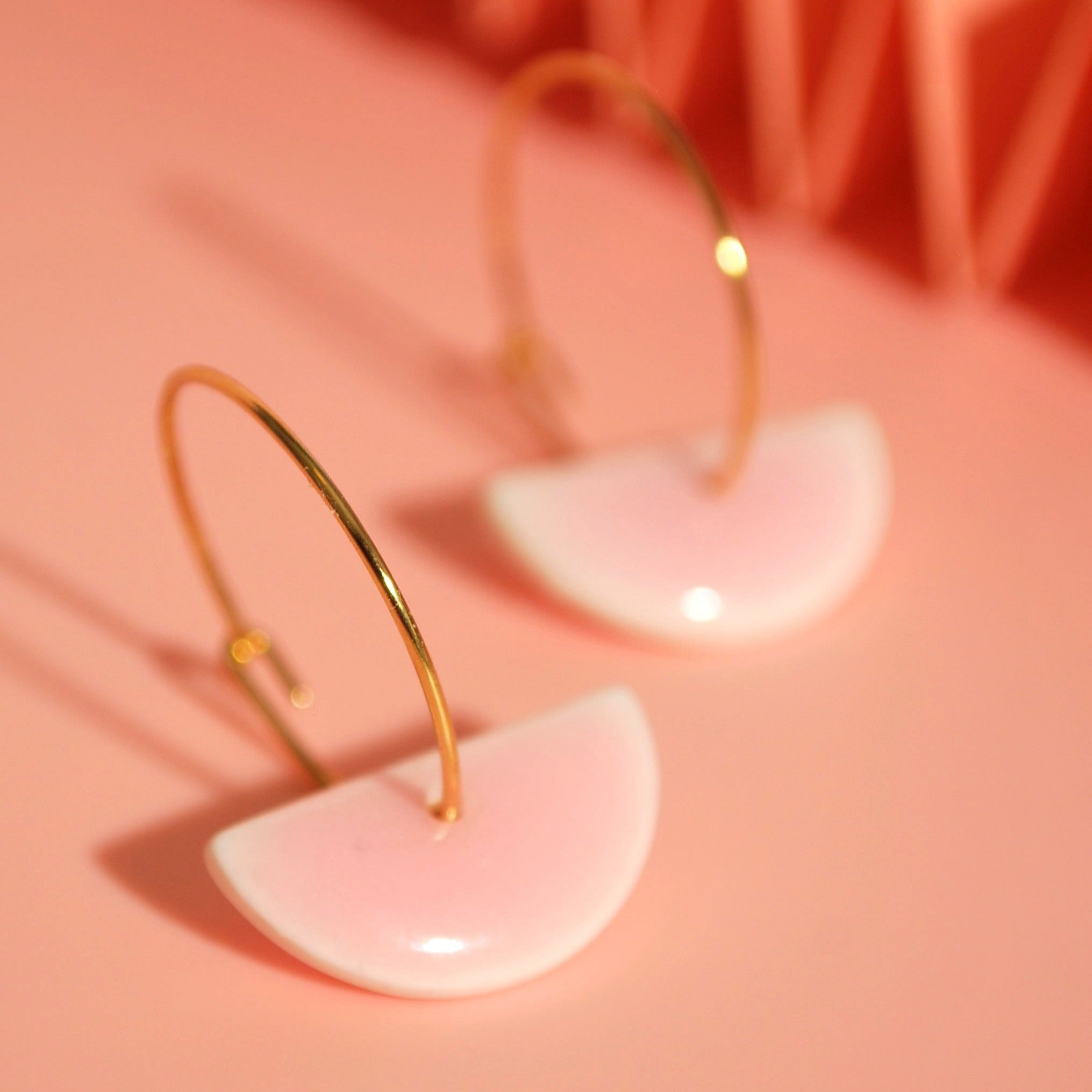 Handgemachte Ohrringe in Keramik-Optik aus Polymer Clay