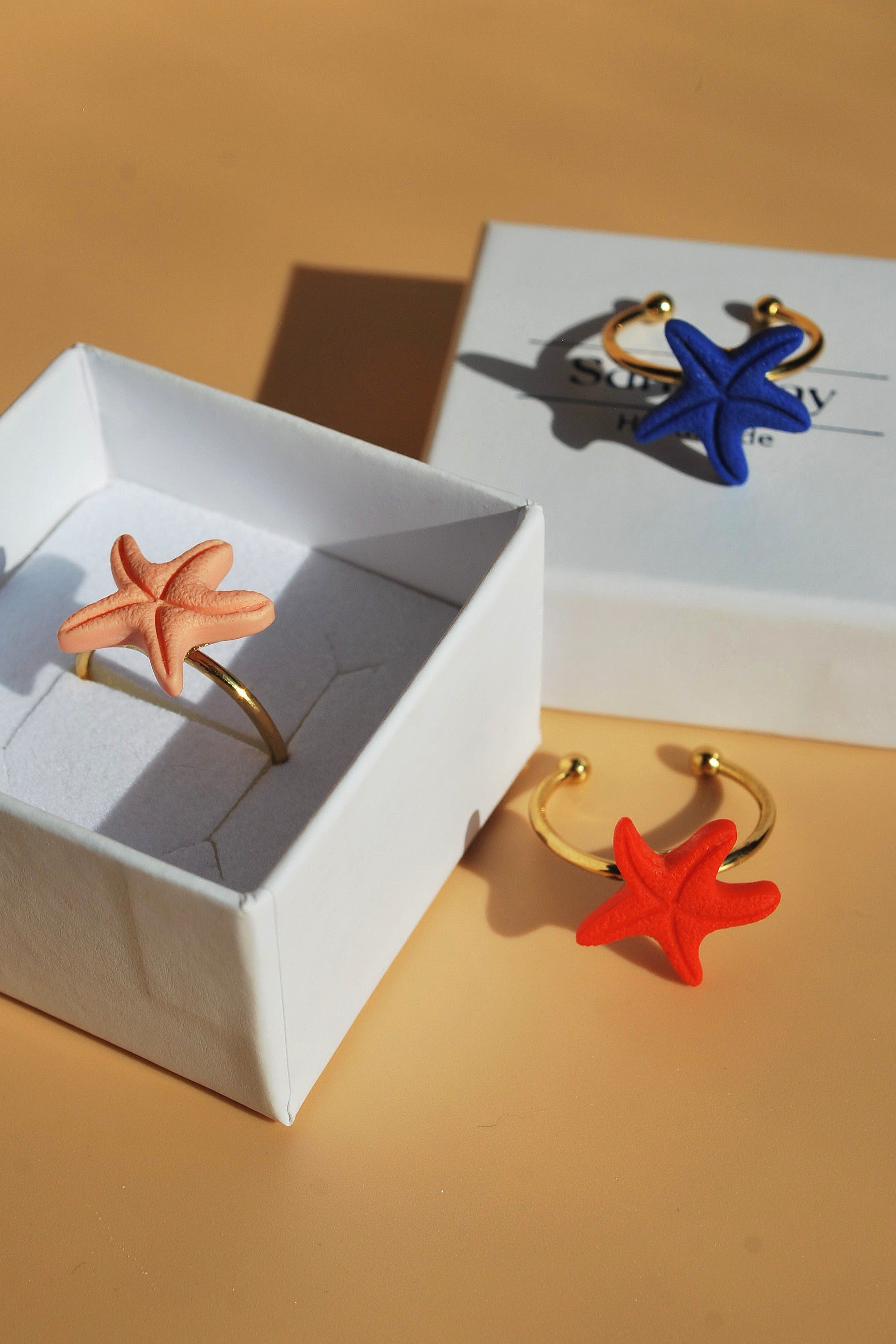 Design-Ring verstellbar – aus Polymer Clay & Edelstahl