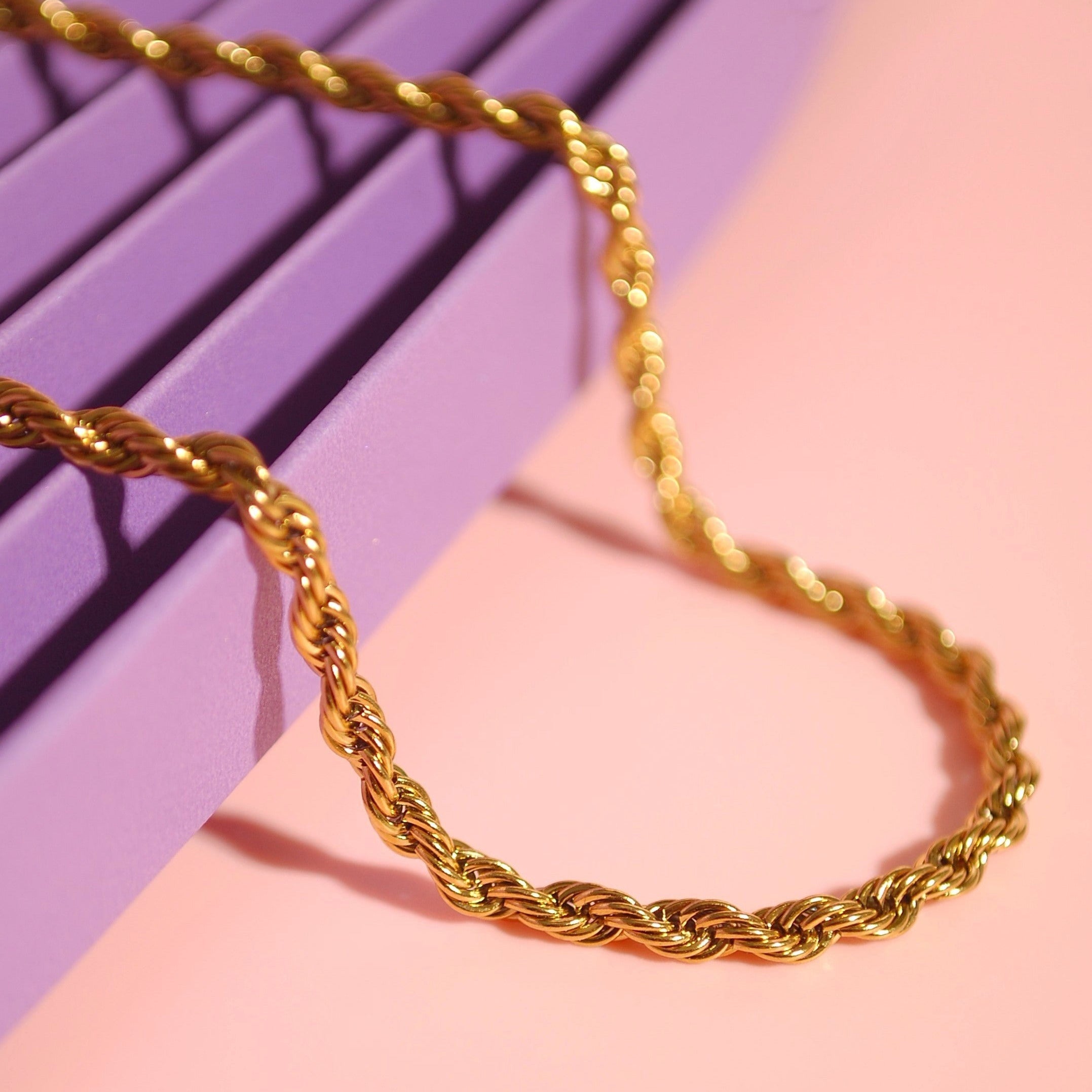 Seilkette aus Edelstahl mit glänzendem Finish