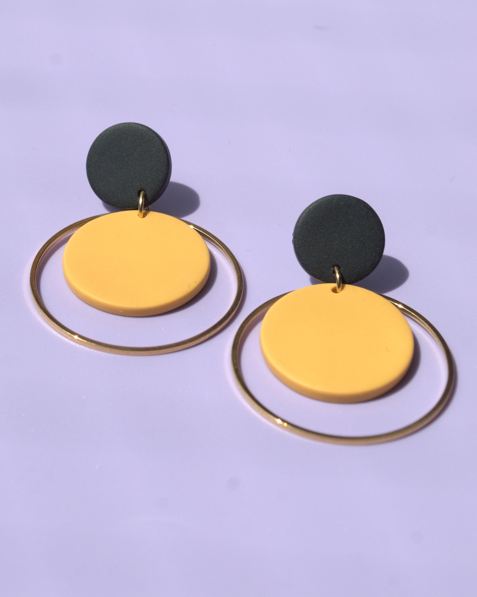 Sommerliche Ohrringe aus Polymer Clay – 24K vergoldet