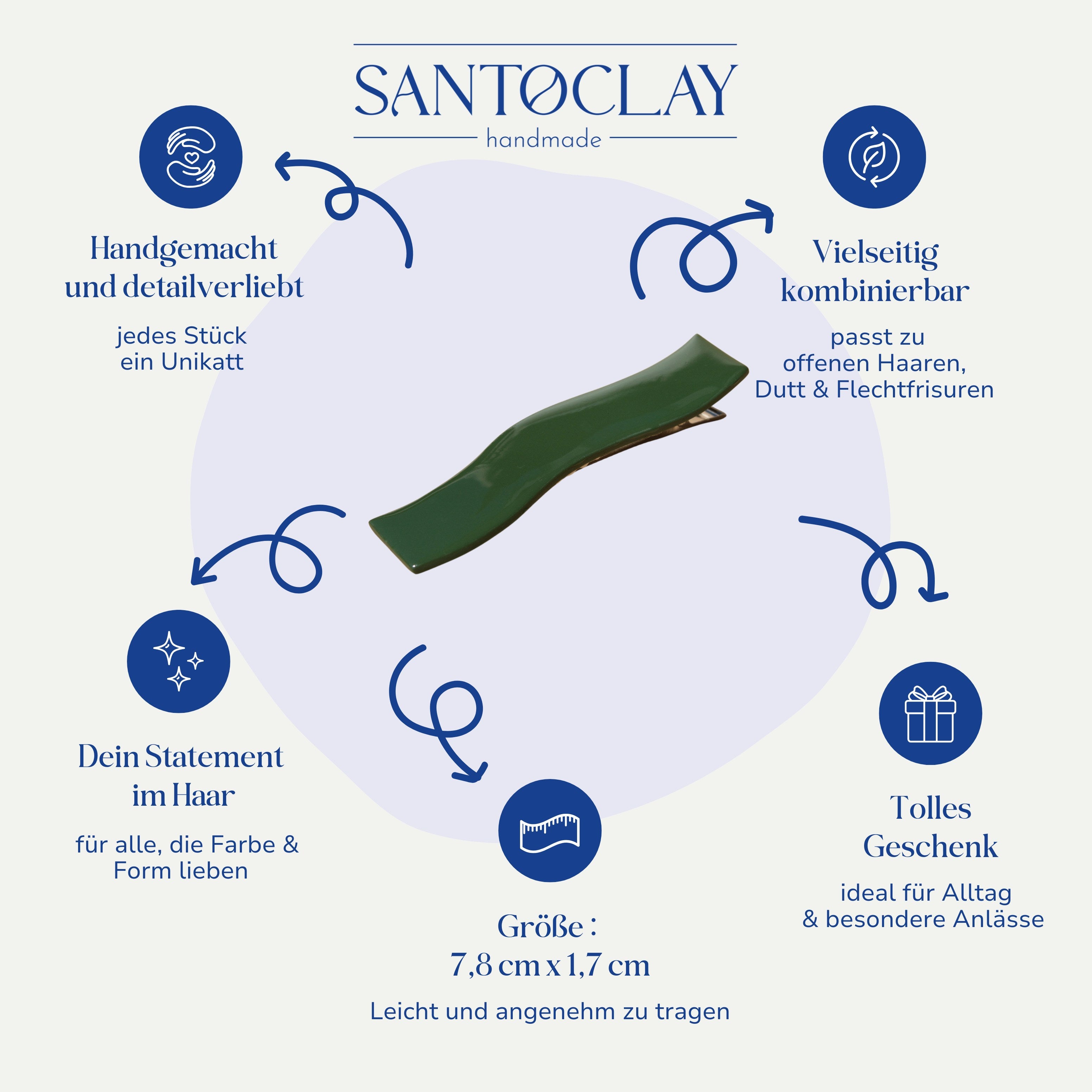 Vorteile des handgemachten Haarschmucks von Santoclay im Überblick