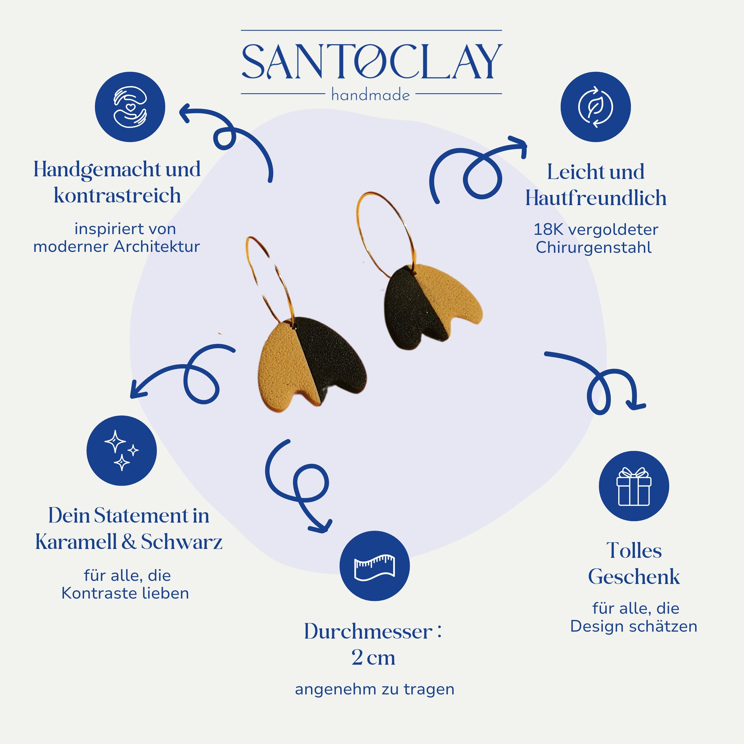 Vorteile der Valencia Statement Creolen 18k vergoldet von Santoclay im Überblick