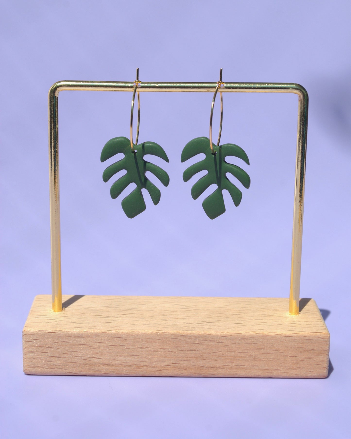 Monstera | Hoop earrings | 18k gold plated 