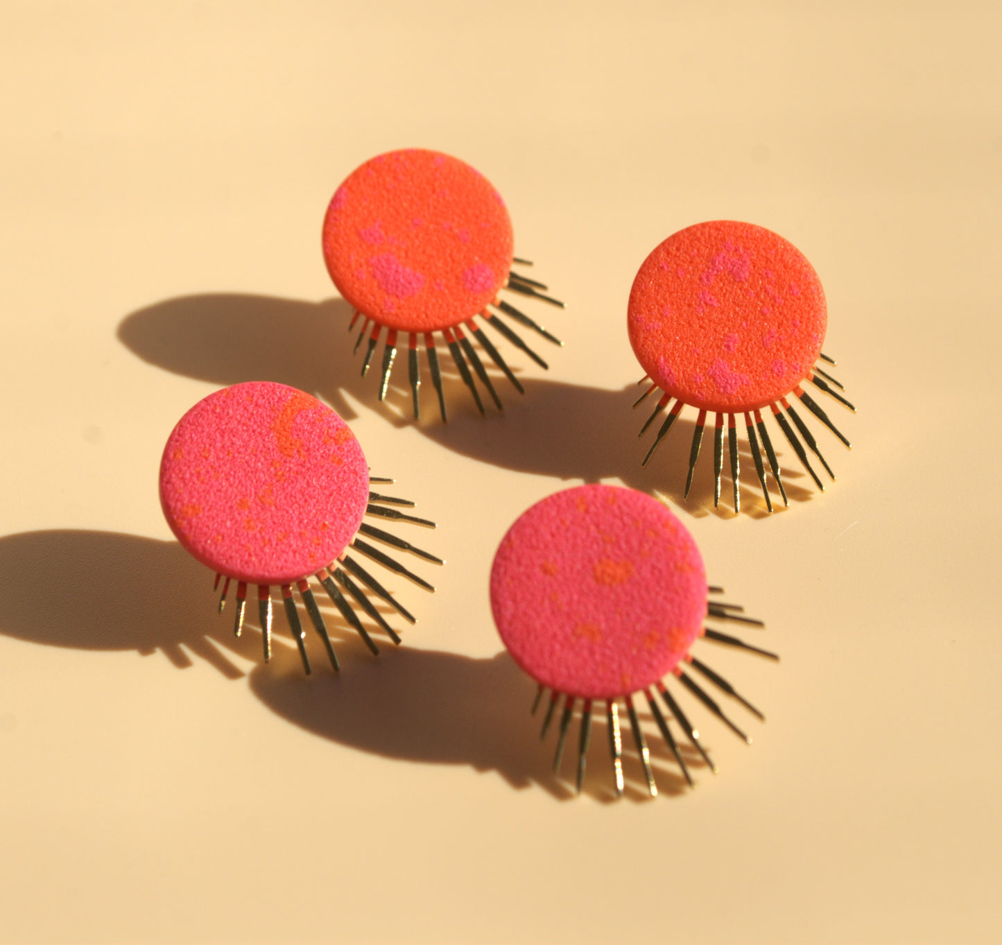 Linda | Statement earrings | 24k gold plated 