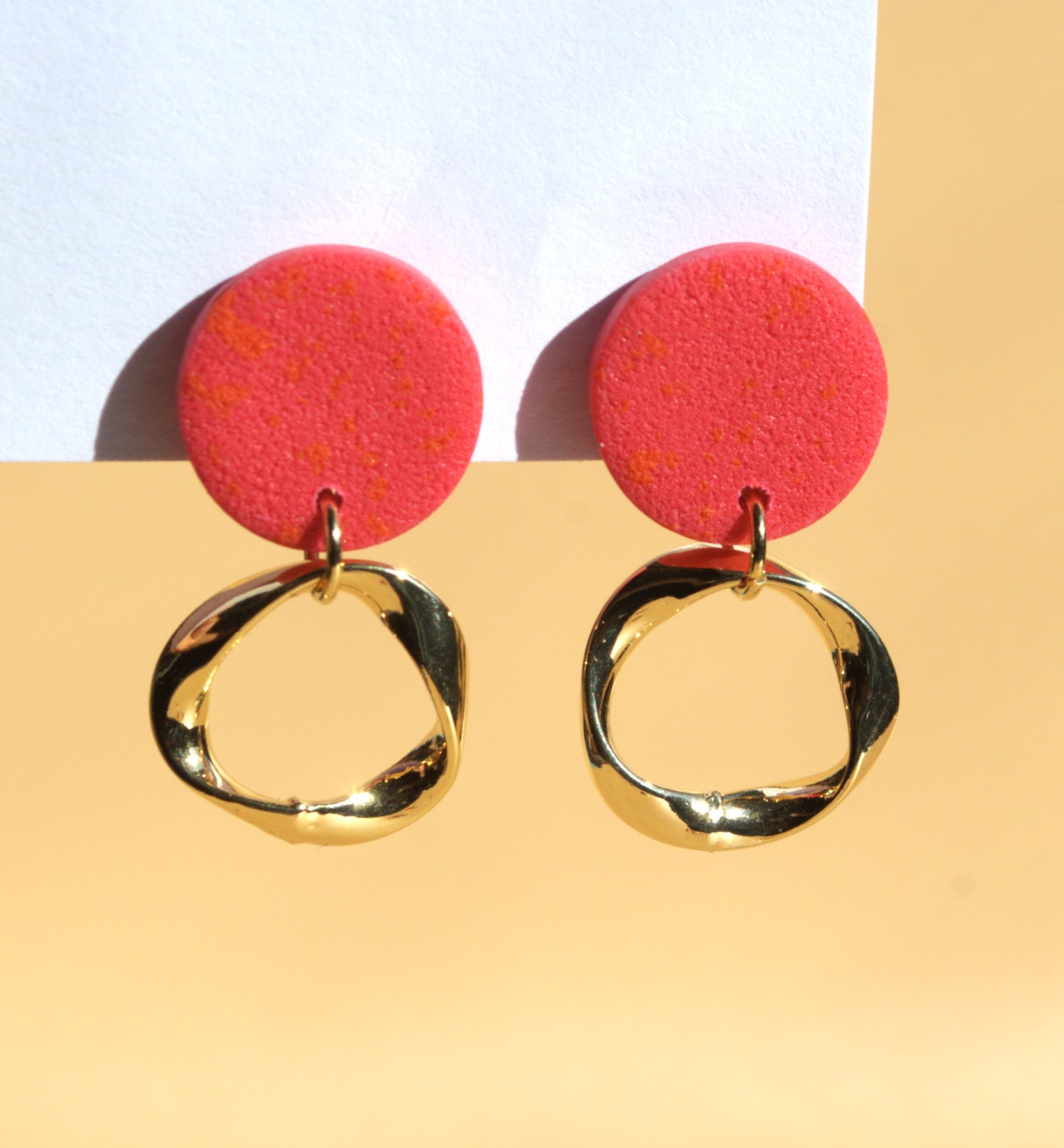 Linda | Colorful earrings | 24k gold plated 