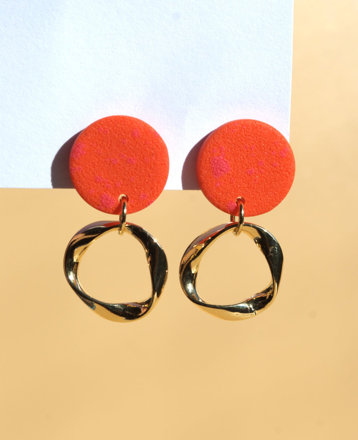 Linda | Colorful earrings | 24k gold plated 