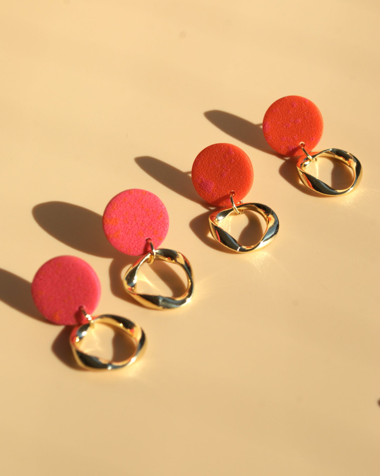 Linda | Colorful earrings | 24k gold plated 