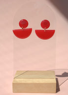 Santoclay Ohrschmuck – rote Retro-Ohrringe handmade in München