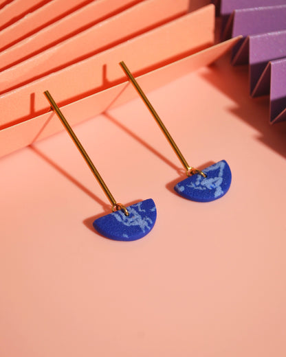 Vergoldete Design-Ohrringe mit Stabform – Modell Linda
