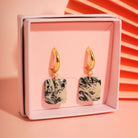 Handgemachte Creolen mit 24K Vergoldung im Schmuckbox