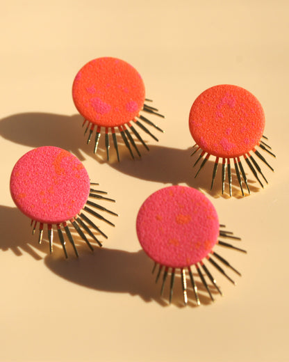 Statement-Ohrstecker mit 24K Vergoldung – Modell Linda, handgefertigt