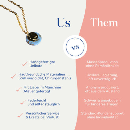  Vergleich zwischen dem Maria Schmuckset Hellblau von Santoclay und herkömmlichem Modeschmuck