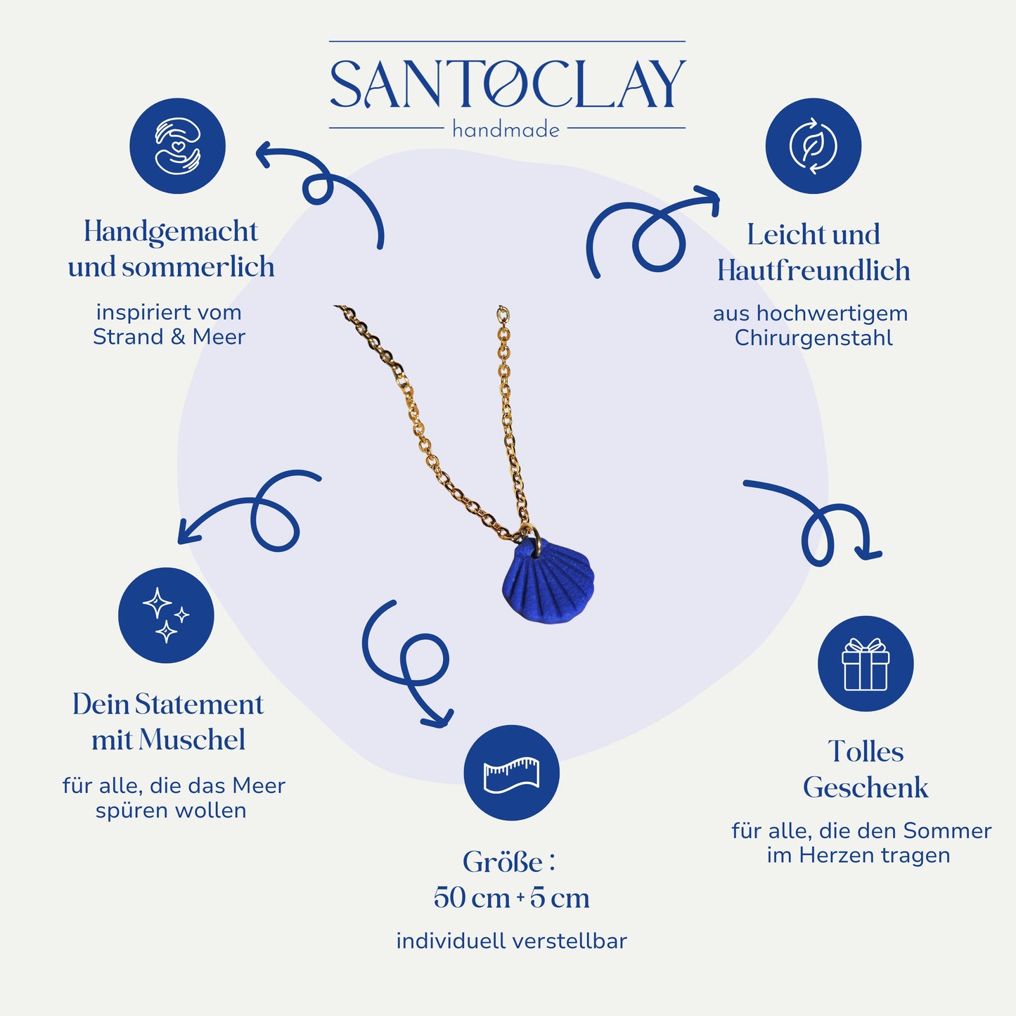  Vorteile der handgemachten Mare Halskette mit Muschel von Santoclay im Überblick