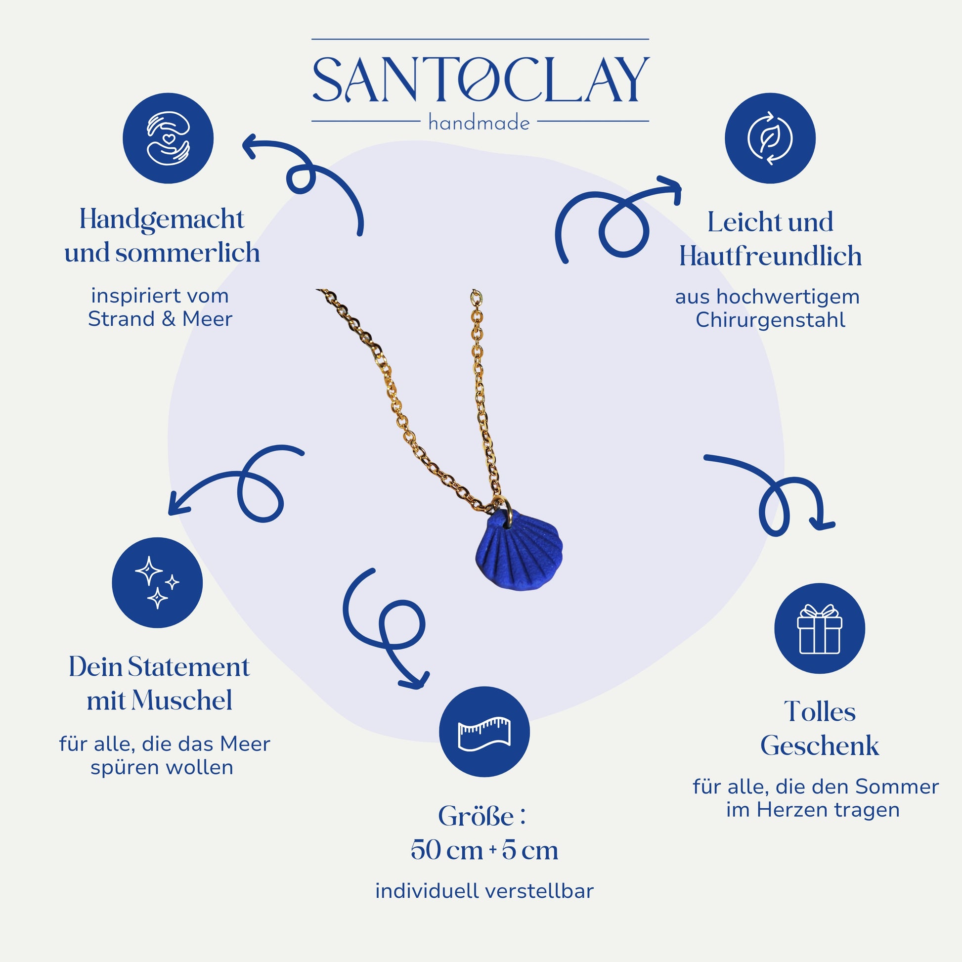  Vorteile der handgemachten Mare Halskette mit Muschel von Santoclay im Überblick