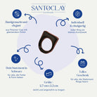 Vorteile des handgemachten Statement Rings in Schwarz aus Polymer Clay von Santoclay im Überblick