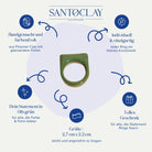 Vorteile des handgemachten Statement Rings in Olivgrün aus Polymer Clay von Santoclay im Überblick